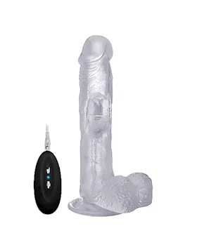 Vibrating Realistic Cock 9 Inch With Scrotum