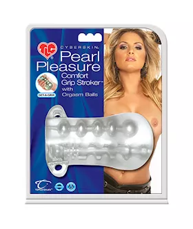 Tlc Pearl Pleasure Cyberskin Comfort Grip Stroker