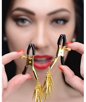 Nipple Clamps With Gold Spikes