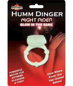 Humm Dinger Night Rider Vibrating Cockring Glow In The Dark