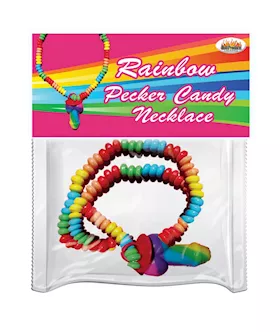 Rainbow Cock Stretchy Candy Necklace