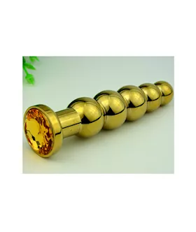 Metal Bubble Butt Plug With Gem