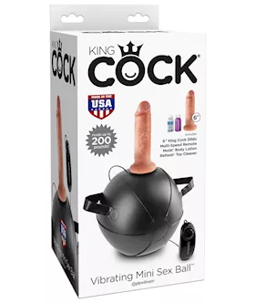 King Cock Vibrating Mini Sex Ball With 6 Inch Dildo