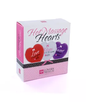 Loverspremium Hot Massage Hearts 3 Pcs