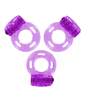 Loverspremium Pleasure Rings Purple 3 Pcs