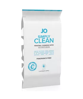 System Jo Wipes Simply Clean Fragrance Free 12 Pack