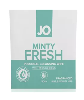 System Jo Wipes Minty Fresh Fragranced Single