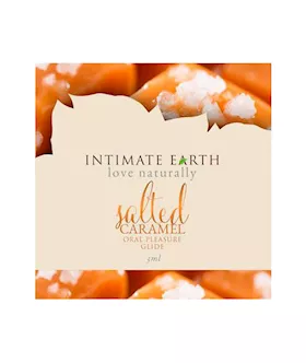 Intimate Earth Natural Flavours Glide Foil  Salted Caramel