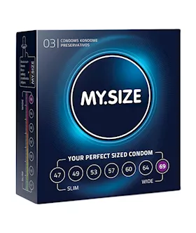 My Size Natural Latex Condom 69 Width 3 Pcs