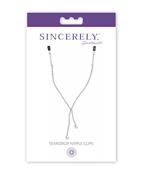 Sportsheets Nipple Clamps With Teardrop Crystals