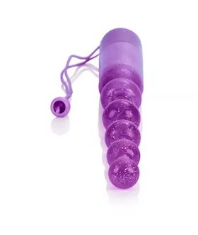 Waterproof Vibrating Pleasure Beads Purple