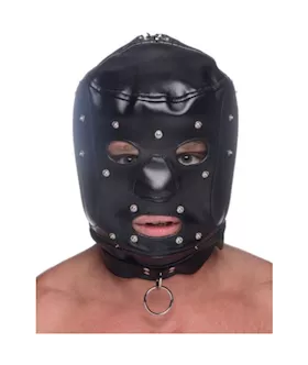 Muzzled Universal Bdsm Hood With Removeable Muzzle