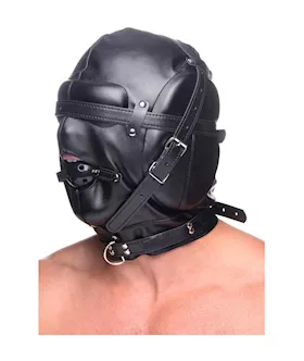 Bondage Hood With Breathable Ball Gag