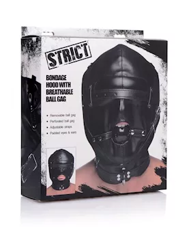Bondage Hood With Breathable Ball Gag