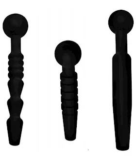 Dark Rods 3 Piece Silicone Penis Plug Set