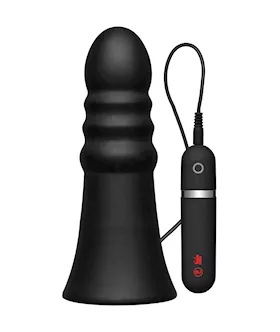 Vibrating Butt Plug Ridged 8inch