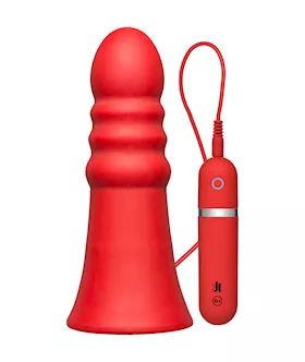 Vibrating Butt Plug Ridged 8inch