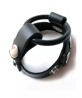 Snap On Ball Splitting Cock Harness Leather