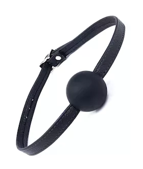 Silicone Ball Gag With Leather Strap