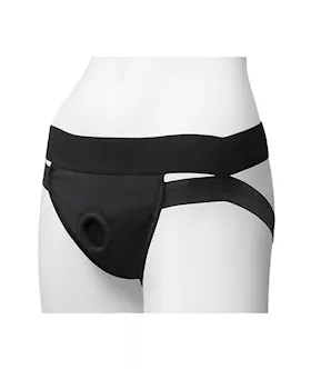 Vac-u-lock Panty Harness With Plug Dual Strap Large/xl