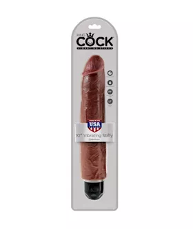 King Cock 10 In Vibrating Stiffy
