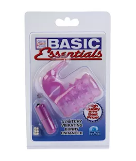 Basic Essentials Stretchy Vibrating Bunny Enhancer