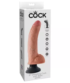 King Cock 9 Vibrating Cock With Balls