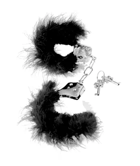 Ff Feather Love Cuffs Black