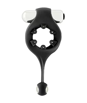 Infinity Vibrating Cockring With Dangling Ball