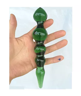 Bulbed Glass Dildo
