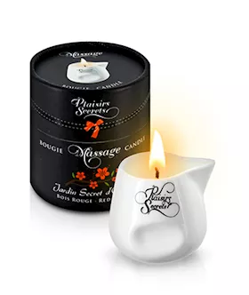 Plaisirs Secrets Massage Candle Bois Rouge