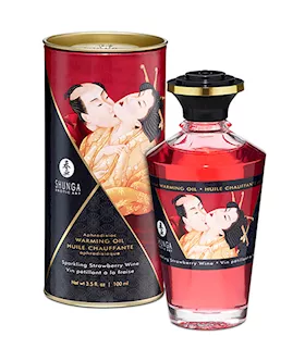 Warming Aphrodisiac Oil - Strawberry Sprakling Wine