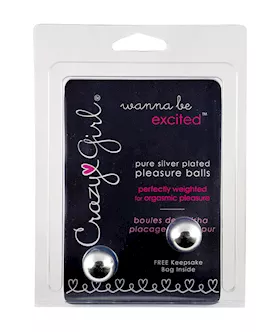 Crazy Girl Wanna Be Excited Silver Pleasure Balls