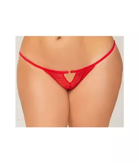 Lace Heart Open Crotch Panty