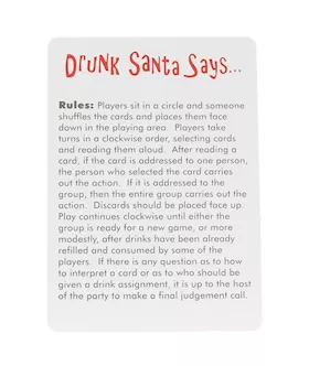Drunk Santa Says - Drinking Card Game