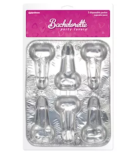 Disposable Pecker Cup Cake Pans 2 Pack