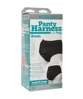 Vac-u-lock Panty Harness With Plug Briefs L/xl