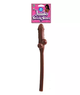 11 Inch Jumbo Sucking Straw Brown