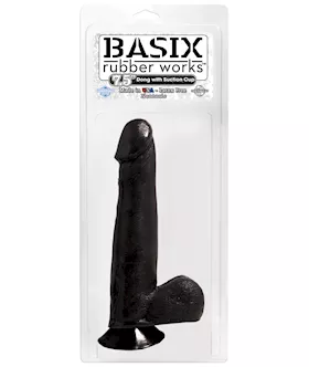 Basix 7.5 Inch Dong W Suction Black