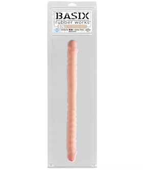 Basix 18 Inch Ribbed Double Dong Fles