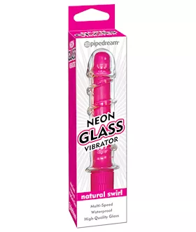 Neon Glass Vibrator Pink