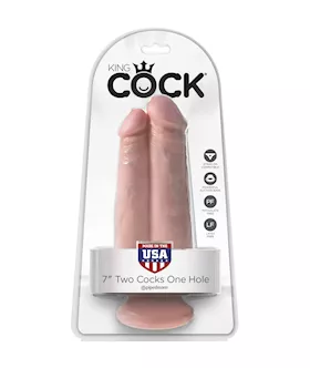 King Cock 7 Inch Two Cocks One Hole