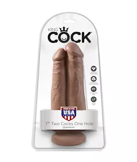 King Cock 7 Inch Two Cocks One Hole