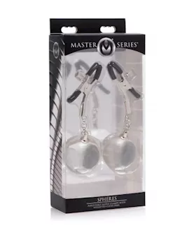 Spheres Adjustable Nipple Clamps With Weighted Orbs
