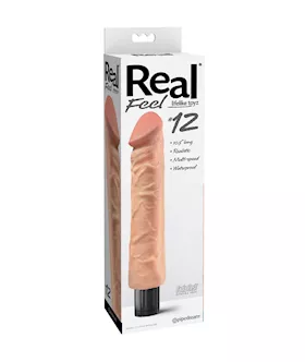 Real Feel Vibrating Ribbed Dildo # 12