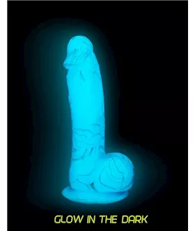 Luke Glow In The Dark 7.5 Inch Dildo With Balls