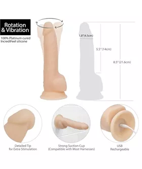 Naked Addiction Rotating And Vibrating Dildo