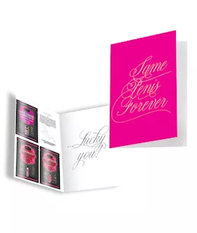 Naughty Notes Greeting Card Same Penis Forever