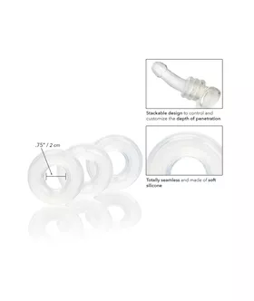 Set Of 3 Silicone Stacker Rings