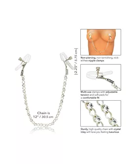 Nipple Play Crystal Chain Nipple Clamps